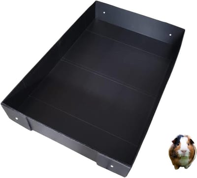 Kooi Bodem - Plastic Onderlegger - Kooi Inrichten - Waterdicht Makkelijk Schoon - 55x27.5 Inch - Zwart