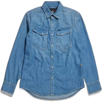 Overhemd Lange Mouw G-Star Raw D23616-D252 SLIM DENIM-D891 FADED CRICKET