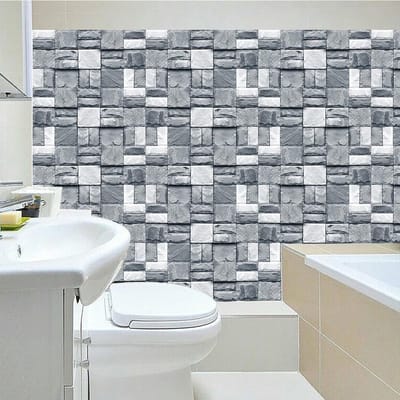 Zelfklevende Tegels - Baksteen Vinyl - Keuken Badkamer - Waterdicht Oliebestendig - 15x30cm 40 Stuks - Grijsblauw