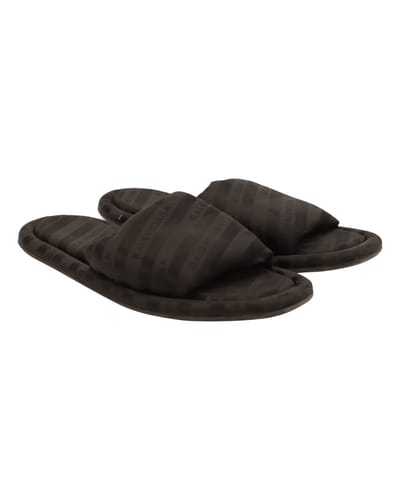 Balenciaga Hotel Lijn Slippers in Zwart Acryl