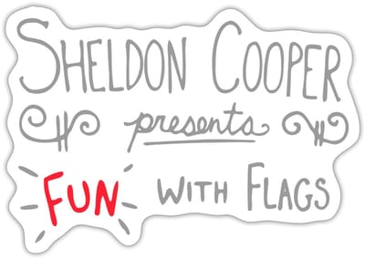 The Big Bang Theory Fun With Flags Sticker maat S (10 x 10 cm)