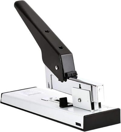 Nietmachine Zwaar - Metaal Boekbinder - Papier Binden - Verstelbare Hefboomwerking - 100 Vel Capaciteit - Zwart