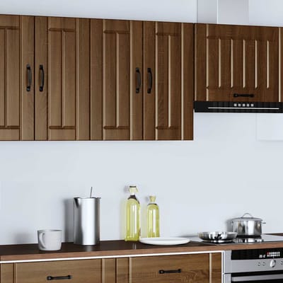 vidaXL - Keukenbovenkast - Lucca - bewerkt - hout - bruin - eikenkleur