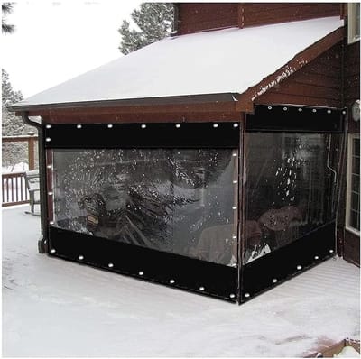 Tuinpaviljoen Buiten - Waterdichte Overkapping - Bescherming Terras - Duurzaam PV Tapijt - 25 x 25 m - Zwart