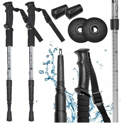 Verstelbare trekkingstokken Nordic Walking - Anti-Shock, opvouwbaar