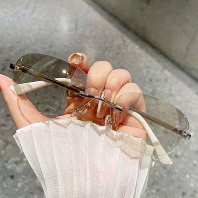 y2k Luxe Randloos Ovaal Zonnebril Brillen Dames Voor Mannen Populair Ontwerper Stijl Stijl Klassiek Zon Zonnebril Punk Hip Hop Duurzaam Metaal Metaal As The Picture