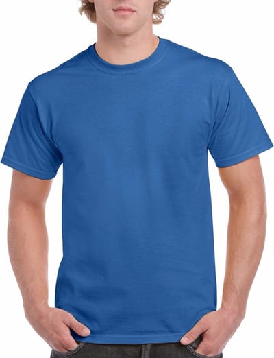 T-shirts kobalt blauw voor heren - zware 200gr kwaliteit - Basic shirts - Katoen - Korte mouwen - Comfort pasvorm M