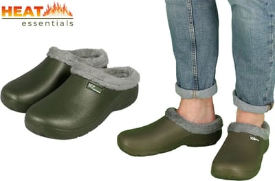 Klompen Heren - Tuinklompen Heren - Gevoerd - Groen - Maat 46 - Clogs - Tuinschoenen