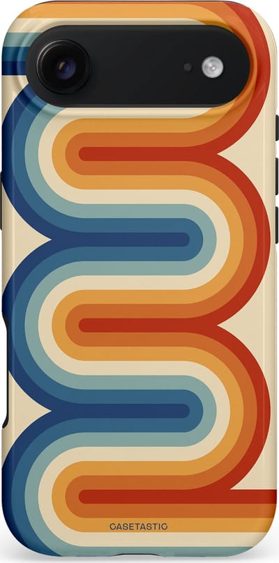Casetastic hoesje geschikt voor Apple iPhone Air - MagSafe - Dubbellaagse bescherming - Vintage Boog - Fashion Case - Zand Terracotta Petrol Goud