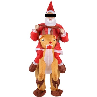 Kerst Rendier Opblaasbaar Kostuum Volwassen Opblaasbaar Eland Rendier Kostuum Kerstman Rendier Cosplay Kostuum voor red
