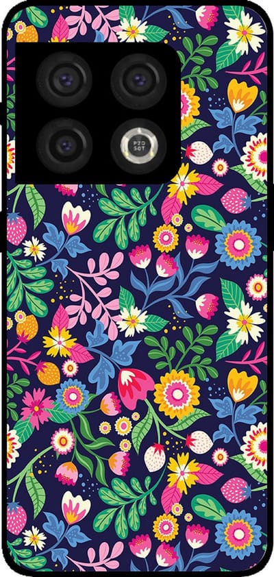 Smartphonica Telefoonhoesje Geschikt voor OnePlus 10 Pro met bloemen opdruk - TPU backcover case flower design geschikt voor OnePlus 10 Pro