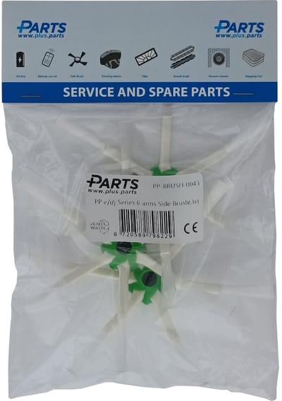 iRobot Roomba 'e', 'i' en 'j' Serie Zijborstelset, 6-armig (3 Stuks, Plus.Parts® alternatief voor 4624877)