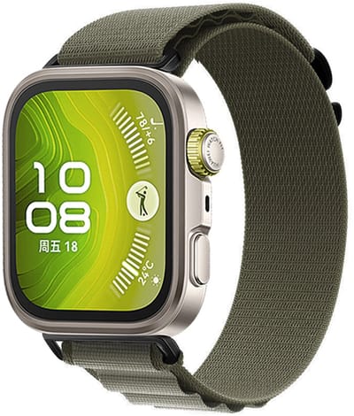 Strap-it Alpine bandje Nylon geschikt voor Huawei Watch Fit 5 Pro / 5 / 4 Pro / 4 / 3 - Olijfgroen