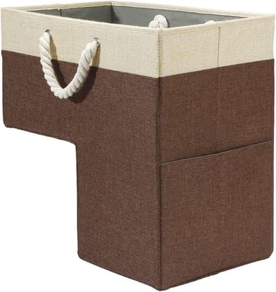 Trapmand - Opbergmand - Ruimte Benutten - L-vormig Ontwerp - 10x16x16 inch - Bruin