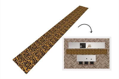 Keukenloper - Keukenmat - Panterprint - Luxe - Patronen - 400x50 cm - Keuken vloerkleed