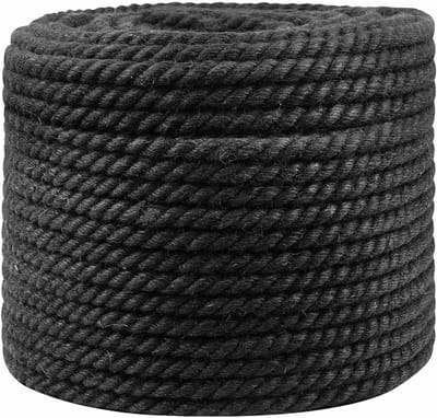 Jute Touw - Tuingewas Touw - Decoratie en Knutselen - Natuurlijk Materiaal - 10 mm - Zwart