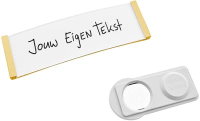 CombiCraft Polar20 naambadge met dubbelmagneet goudkleurig 68x22mm - per 10 stuks