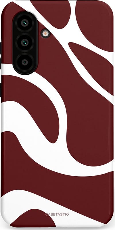 Casetastic Hoesje Geschikt voor Samsung A56 / A36 - Stijlvolle Beschermende Duo-layer Case - Bordeaux Swirl