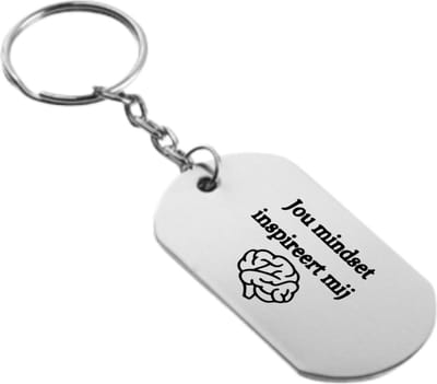 Akyol - jou mindset inspireert mij sleutelhanger - Quotes - familie vrienden - cadeau - 54 x 29mm