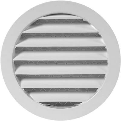 Ronde Ventilatie Rooster 160mm Wit Aluminium met Anti-Knaagdier Gaas