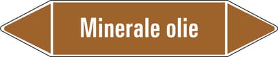 Minerale olie leidingmarkering op vel 75 x 17 mm - 8 per vel