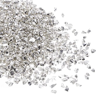 Dailygoods - Verpletterde glassplinters - Decoratie - Uniek metallic glaszilver - 20 g - Voor nagelkunst en DIY projecten - Perfect voor creatievelingen