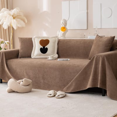 Nordic Ins Crèmewit Waterdicht en Anti-kattenkrab Sofa Handdoek Alle seizoenen Antislip Sofa Volledige Hoes Doek 180*130cm