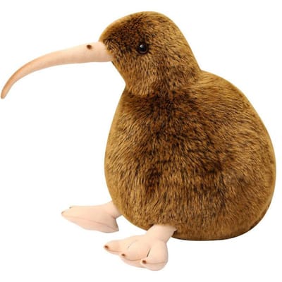 Simulatie Bruine Kiwi Vogel Pluche Hanger Gevuld Pluizig Dier Kleine Pluche met Kreeftsluiting Decoratie Voor Tas Cadeau 30cm doll