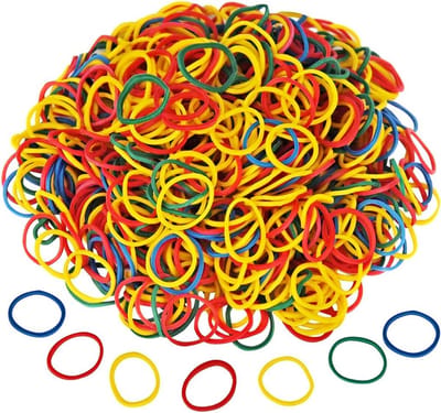 1000 Mini Elastiekjes - Kleine Doorzichtige en Gekleurde Haarbandjes voor Vlechten en Kapsels