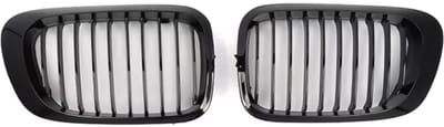Voorbumper grille deluxe - Voor BMW E46 (1999-2003) 320i/323i/325i/328i/M3 (2000-2007) - Gloss Black - Racing Grills - Auto accessoires