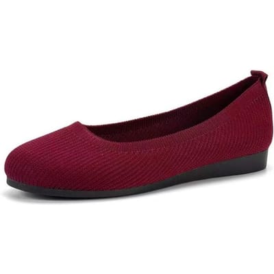 Lente Herfst Casual Schoenen Voor Vrouwen Slip-on Pump Gebreide Enkele Platte Schoenen Ademende Ronde Neus Dames Stoffen Loafers Grote Maten 39