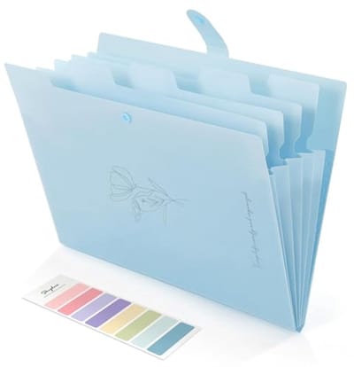 Uitbreidende File Organizer met 5 zakken - Draagbare Accordeon Bestandsmappen voor Thuis, School en Kantoor