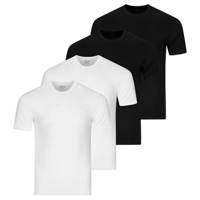 RAGMAN Heren onder t-shirts 4 pack Basic