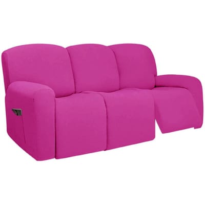 3-zits Stretch Hoekbank Relaxfauteuil Slipcover met Elastische Onderkant Zachte Wasbare Meubelbeschermer Bankovertrek 3 Seat