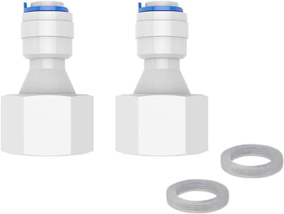 Snelkoppeling Waterfilter Aansluiting voor Omgekeerde Osmose en Koelkast Koelmachine - 1/2 inch naar 1/4 inch
