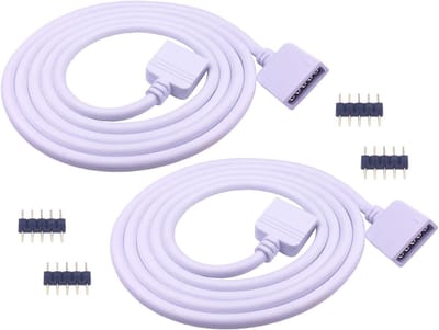LED Verlengkabel - 5 Pin Kabel - Verlichting Uitbreiden - Plug en Play - 2x 1 Meter - Wit