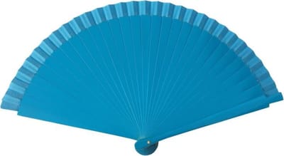 Spaanse flamenco waaier - blauw hout  - bij jurk