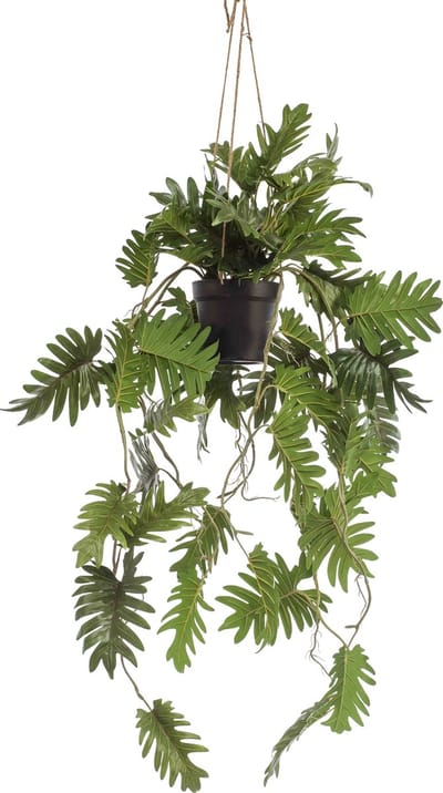 Emerald - Kunst Hangplant in pot Philodendron 80cm - Kunstplant voor binnen