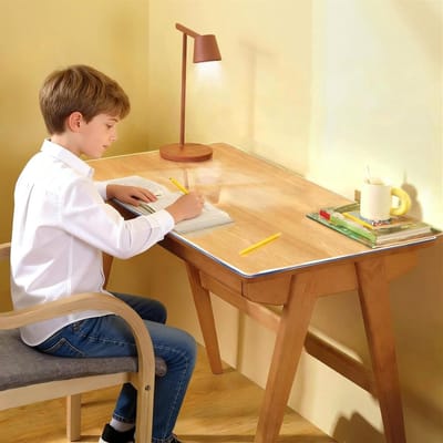 Bureauonderlegger Transparant - Tafelbeschermer PVC - Kantoor Thuis - Waterdicht Krasbestendig - 90x140cm - Stijl 1