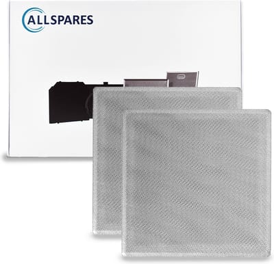 AllSpares Metaalfilter (2x) voor afzuigkappen geschikt voor Bosch DHZ6201 / Siemens LZ62010 / Neff 00298619/298619 (284x283x4mm)