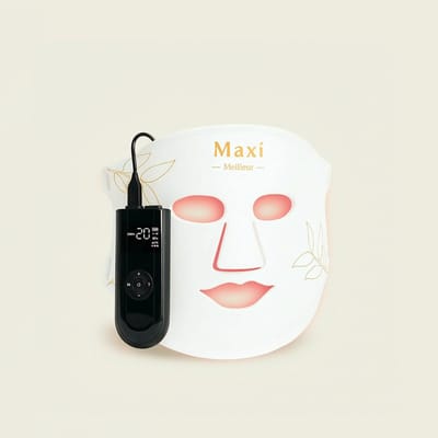 Maxi Meilleur® Pro Series - led masker lichttherapie – uw verbeterde anti aging routine met lichttechnologie - led gezichtsmasker - huidverjongingsapparaat gezicht - Red Light Therapy (rood & infrarood licht) - LED Face Mask White