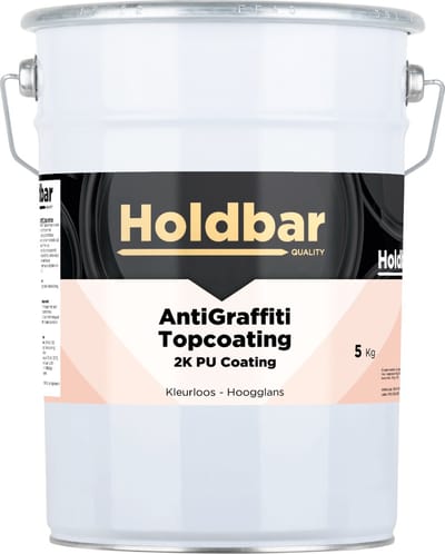 Holdbar Anti Graffiti Topcoating Hoogglans 5 Kg - Maakt Graffiti Verwijderbaar - Graffiti Verwijderen - Glashelder - Transparant - Vrijwel onzichtbaar