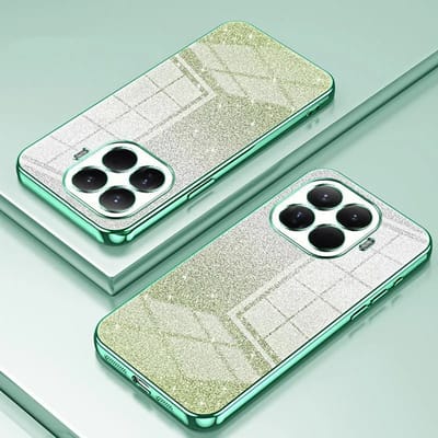 Hoesje geschikt voor Xiaomi 15T Pro - Phonesta Crystal Sparkle Glitter Silicone Back Cover - Groen