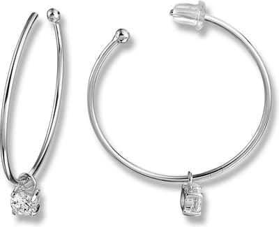 Amanto Oorbellen Fira - 925 Zilver Gerhodineerd - ∅25mm