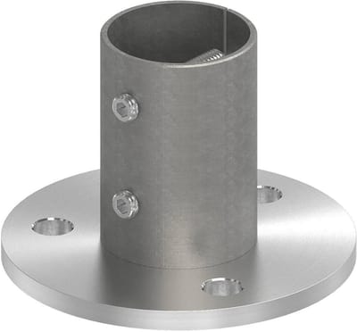 Muur en vloeranker - Roestvrij staal - Bevestiging buizen - V2A materiaal - 483mm buis - Zilverkleurig