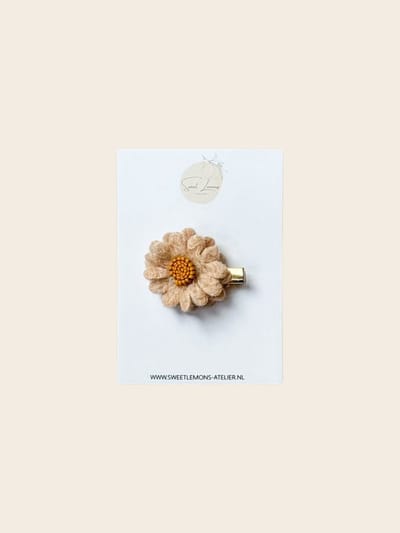 Woolflower Beige - Haarspeldjes Alligator- Baby Haarspeldjes - Meisjes Haarspeldjes