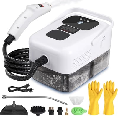 Draagbare Stoomreiniger - Handstomer - Grondige Reiniging - 2500W Snel Opwarmen - 1200 ml Tank - Wit
