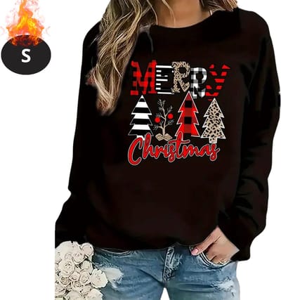 Bovista Kersttrui - Dames - Foute Kersttrui - Christmas Sweater - Kerst Sweater - Christmas Jumper - Pyjama - Zwart - S