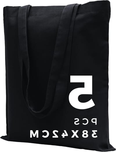Duurzame jute tas voor boodschappen, sport en wasgoed - Herbruikbare, milieuvriendelijke tas, 38 x 42 cm, 5 stuks, grijs, 145 g/m²