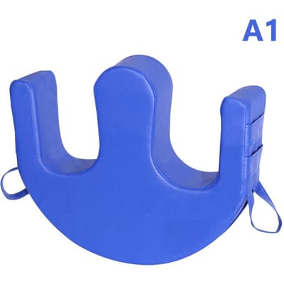 Omkeerhulpstuk Instrumenten Hulppad W-type Anti-decubitus Bed Gezondheidszorg Zijde Driehoekig Kussen Zijde Kussen Met Riemen blue